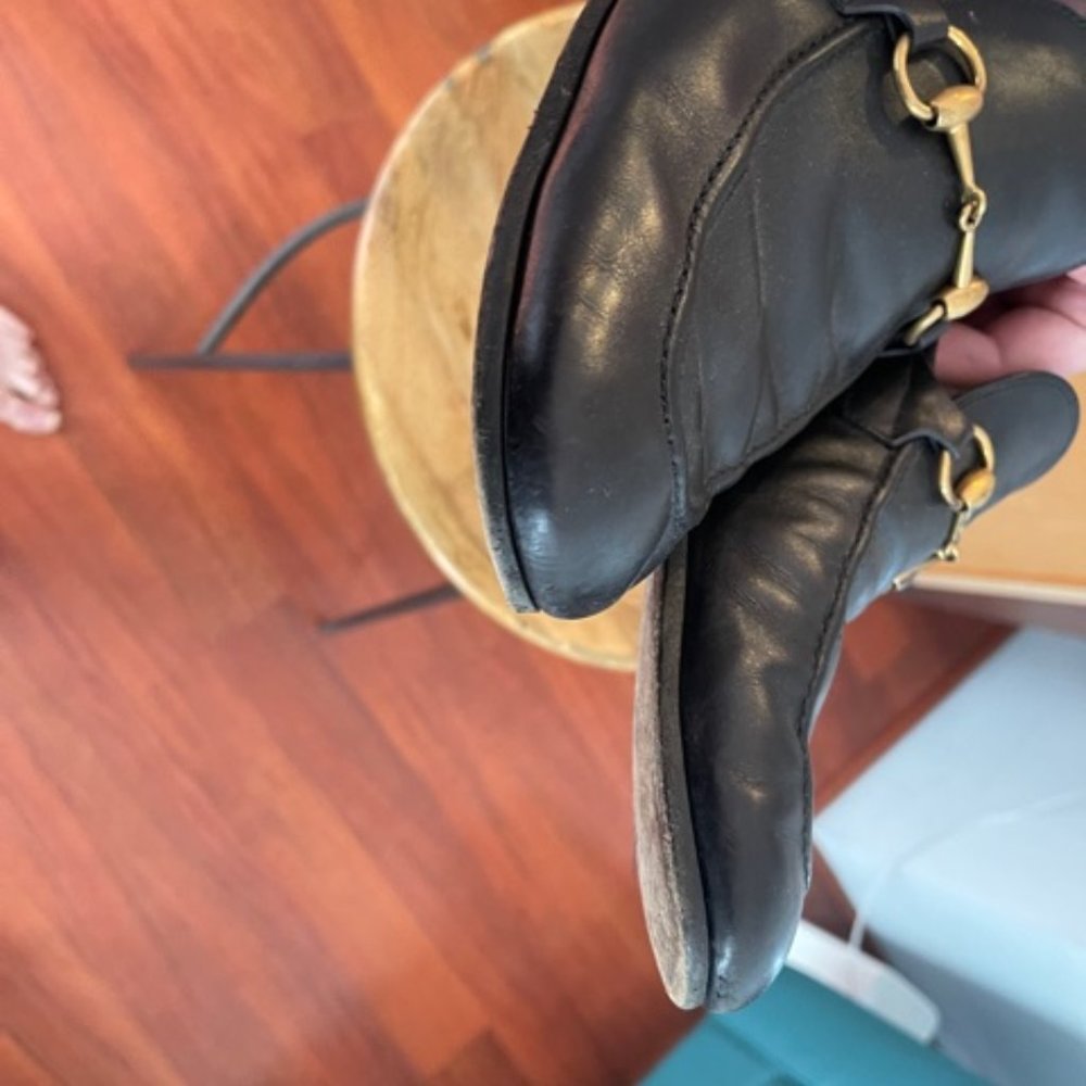 Gucci Jordaan Leather Loafers - Size 10 US